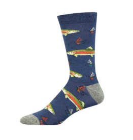 Socksmith Canada Inc Stout Trout Socks-Heather Navy-Men's/7-12.5