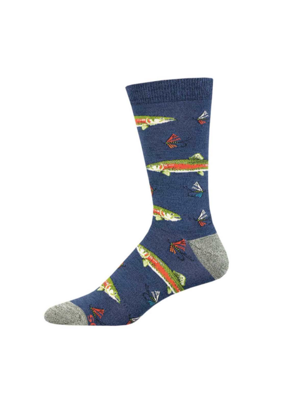 Socksmith Canada Inc Stout Trout Socks-Heather Navy-Men's/7-12.5