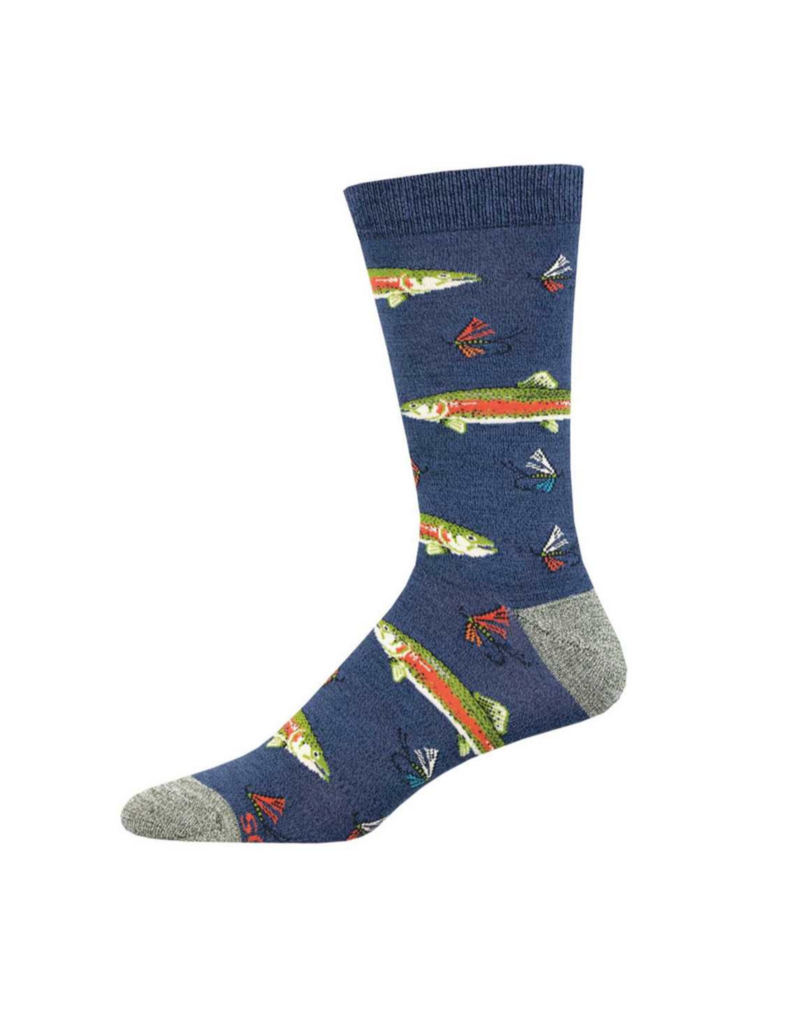 Socksmith Canada Inc Stout Trout Socks-Heather Navy-Men's/7-12.5