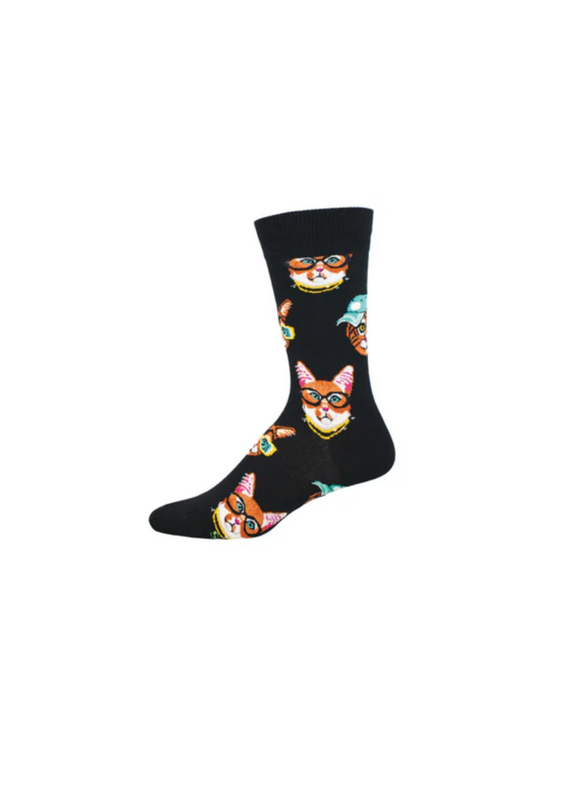 Socksmith Canada Inc One Cool Cat-Black-Men's/7-12.5