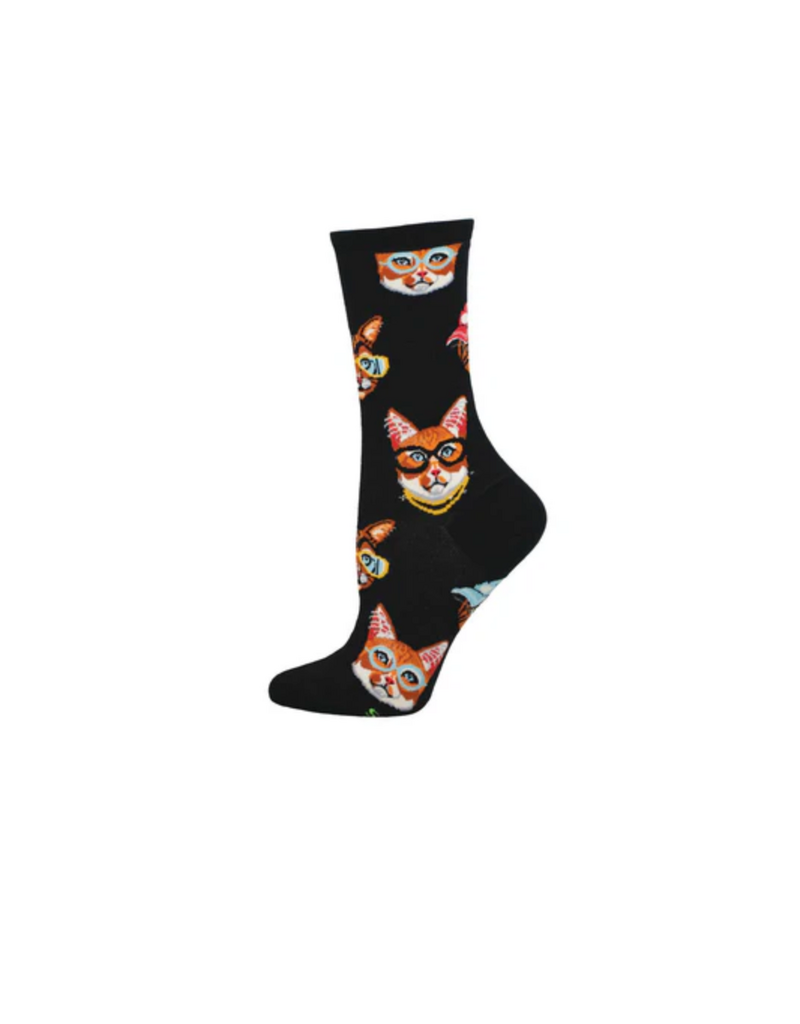 Socksmith Canada Inc One Cool Cat-Black-Women's/5-10.5