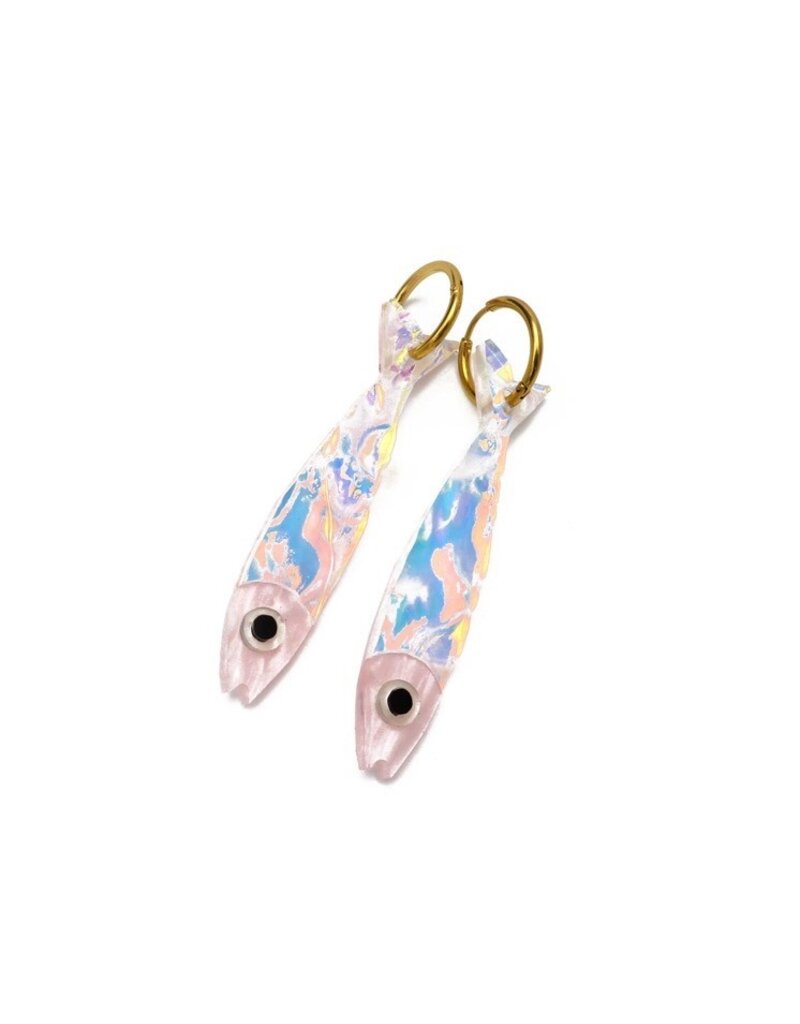 Dconstruct Sardine Earrings Pink - Large