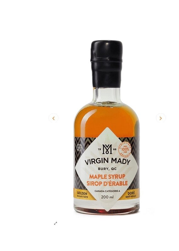 Virgin Mady Organic Maple Syrup Golden 200ml