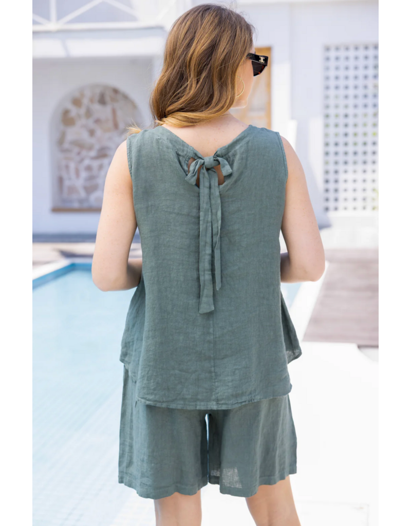 Orange Fashion Tank Top-Military