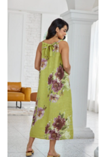 Orange Fashion Floral Dress-Lime