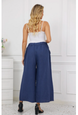 Orange Fashion Pants w/Coconut Button-Navy