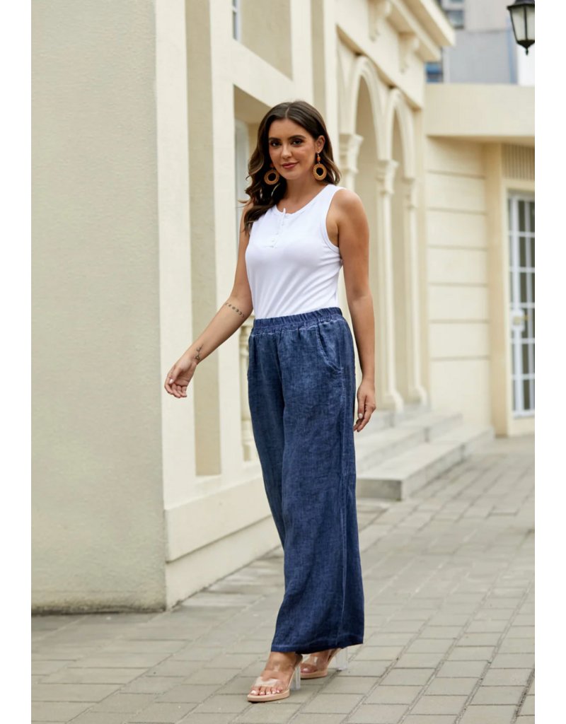 Orange Fashion Cold Wash Linen Pant