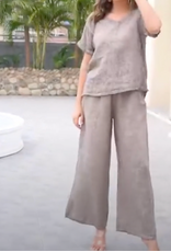 Orange Fashion Cold Wash Linen Pant