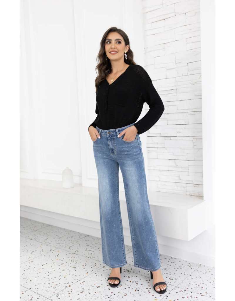 Orange Fashion Diamond Denim