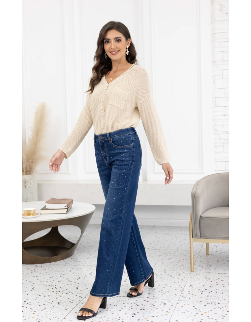 Orange Fashion Diamond Denim