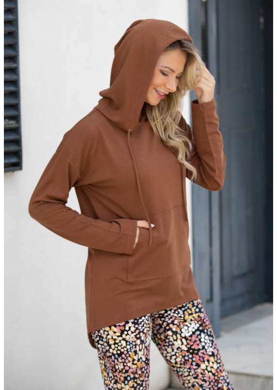 Orange Fashion Bamboo Hoodie-Cinnamon