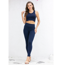 Orange Fashion Bamboo High Band Legging-O/S