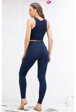 Orange Fashion Bamboo High Band Legging-O/S