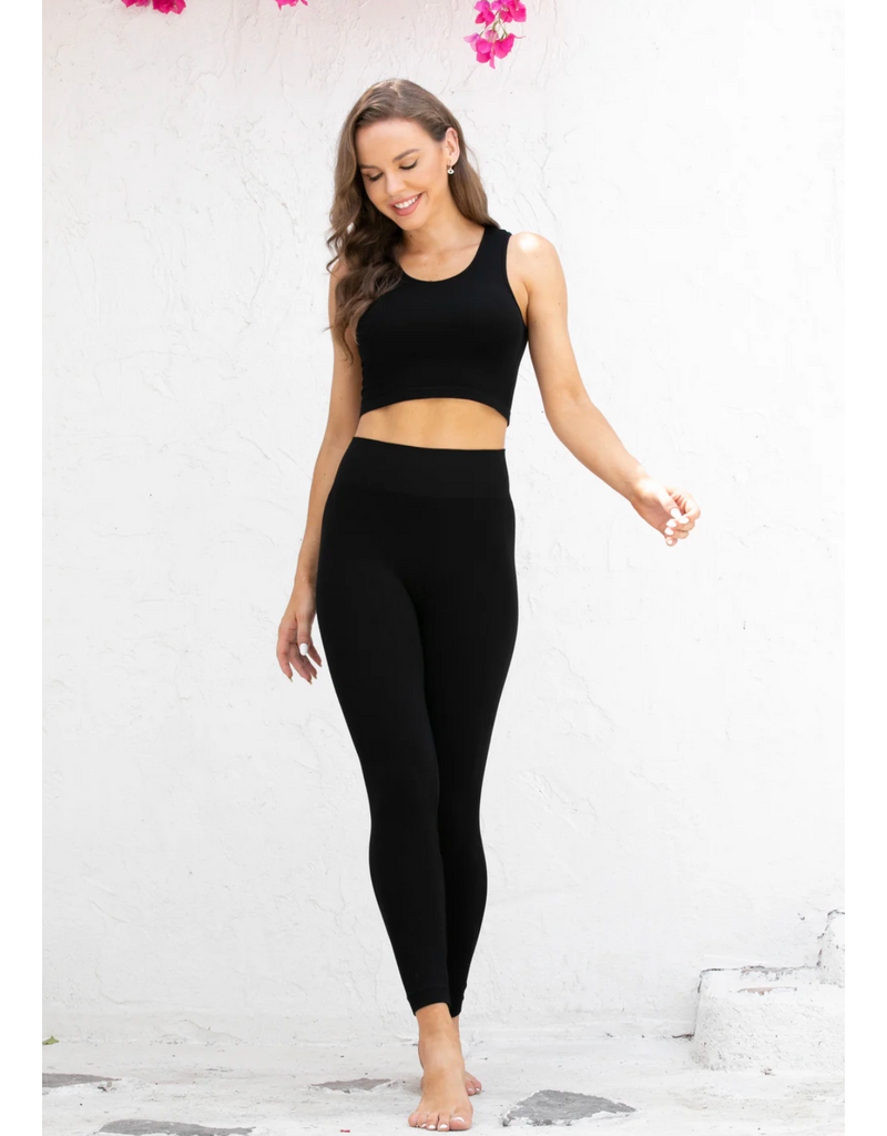 Orange Fashion Bamboo Crop Top-O/S