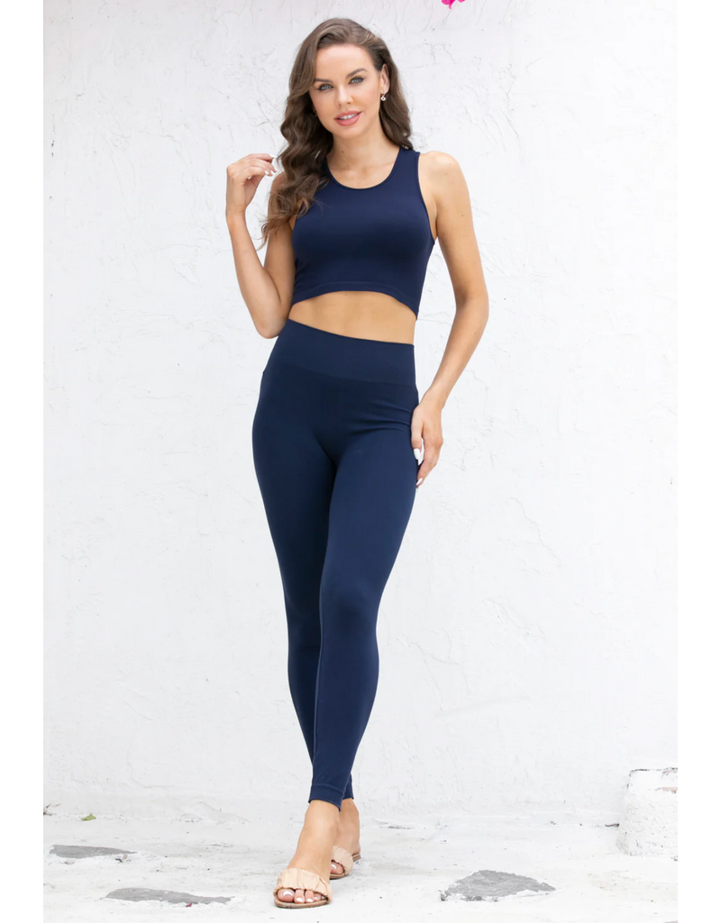 Orange Fashion Bamboo Crop Top-O/S