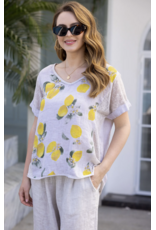 Orange Fashion Lemon Tee-Beige