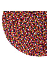 Torre & Tagus ModWool Felt Ball Round Rug -47"-Multicolor
