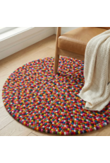 Torre & Tagus ModWool Felt Ball Round Rug -47"-Multicolor