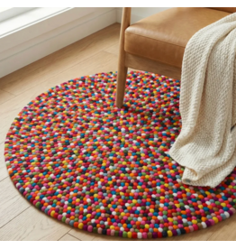 Torre & Tagus ModWool Felt Ball Round Rug -47"-Multicolor