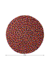 Torre & Tagus ModWool Felt Ball Round Rug -47"-Multicolor