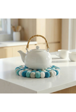 MODWOOL ModWool Felt Ball Round 8" Trivet - Ocean