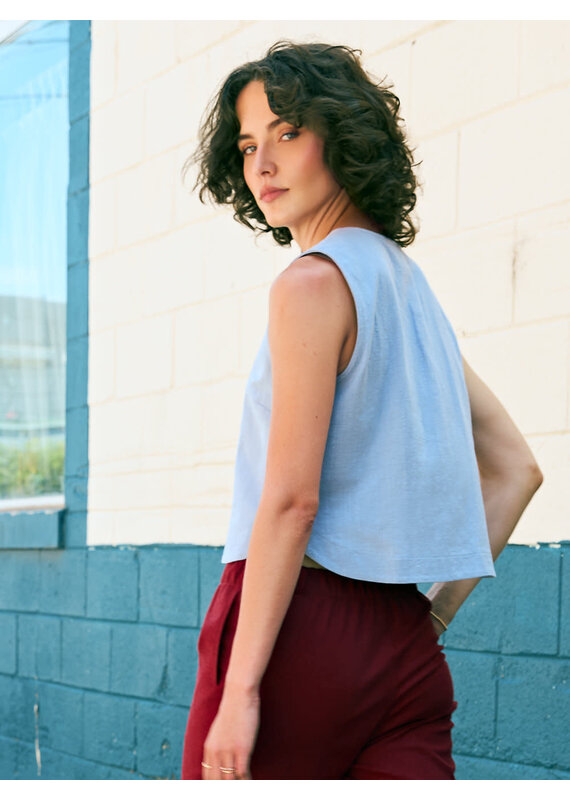 Dagg and Stacey Gilmour Button Up-Blue Aura