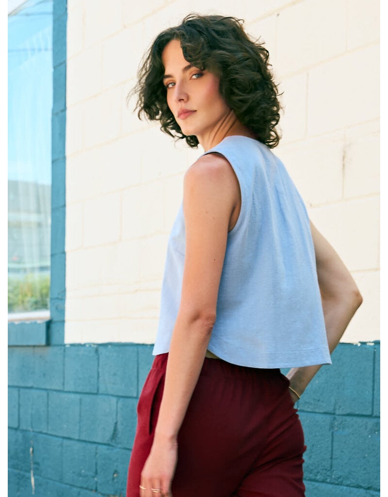 Dagg and Stacey Gilmour Button Up-Blue Aura