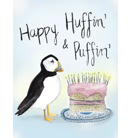 Sarah Duggan Huffin and Puffin Greeting Crad