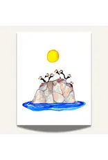 Sarah Duggan Puffins on Rocks Greeting Card