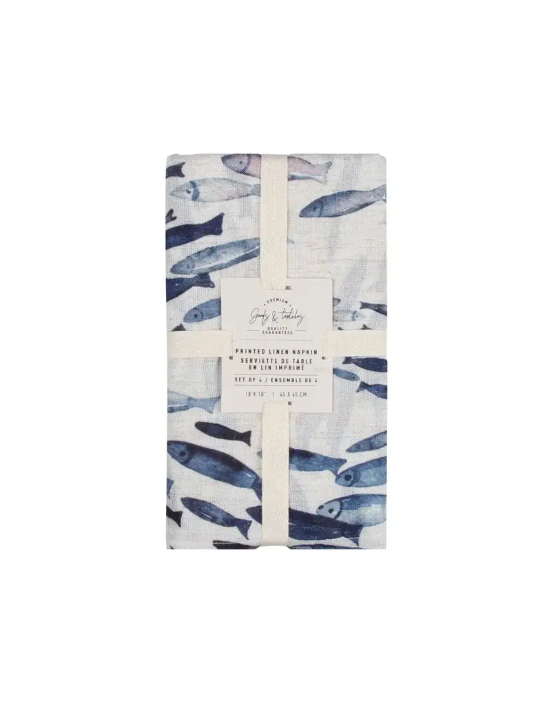 Harman Fishes Napkin-Set Of 4