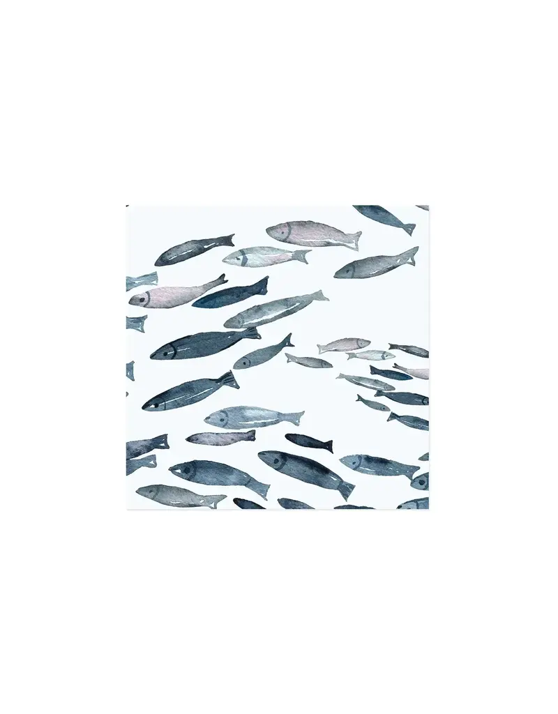 Harman Fishes Printed Cocktail Napkin-20Pk