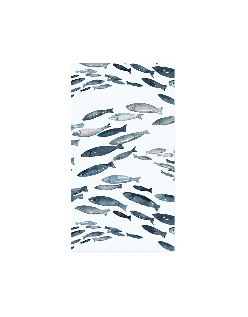Harman Fishes Printed Guest Napkin-16Pk