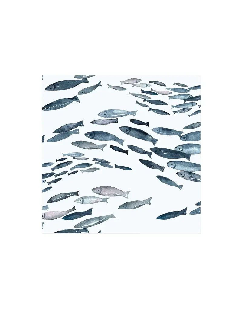 Harman Fishes Printed Lunch Napkin-20Pk