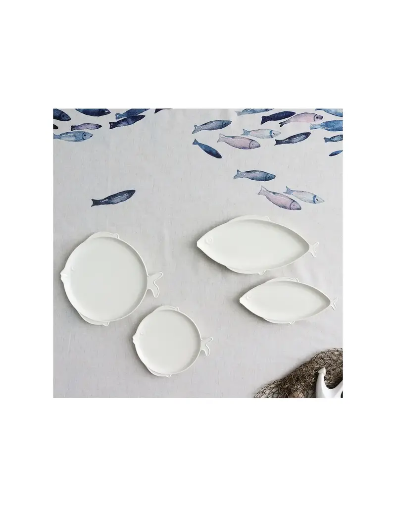Harman Fish Serving Plate-White-L