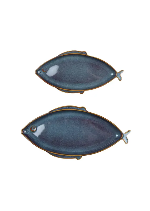 Harman Fish Serving Plate-Blue-S