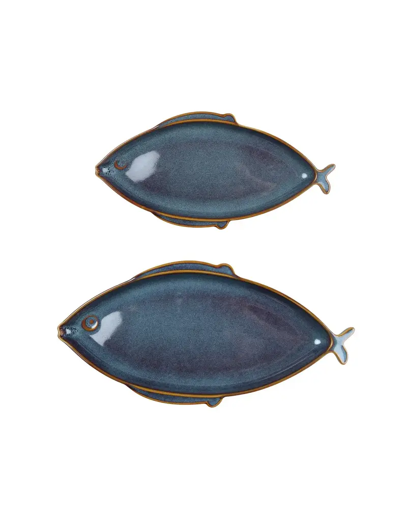 Harman Fish Serving Plate-Blue-L