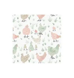 Harman Chickens Printed Lunch Napkin 20Pk