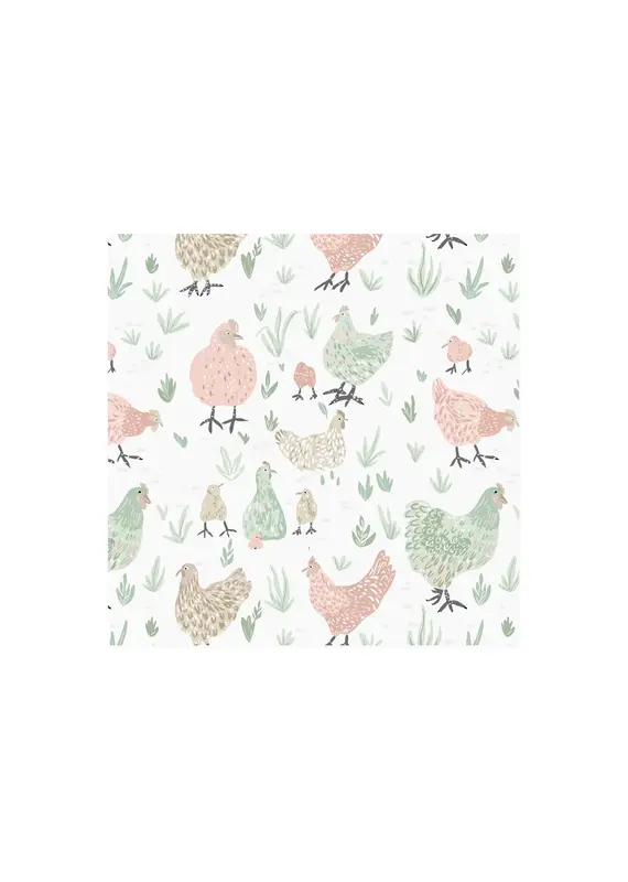 Harman Chickens Printed Lunch Napkin 20Pk