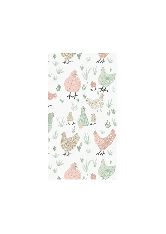 Harman Chickens Printed Guest Napkin 16Pk