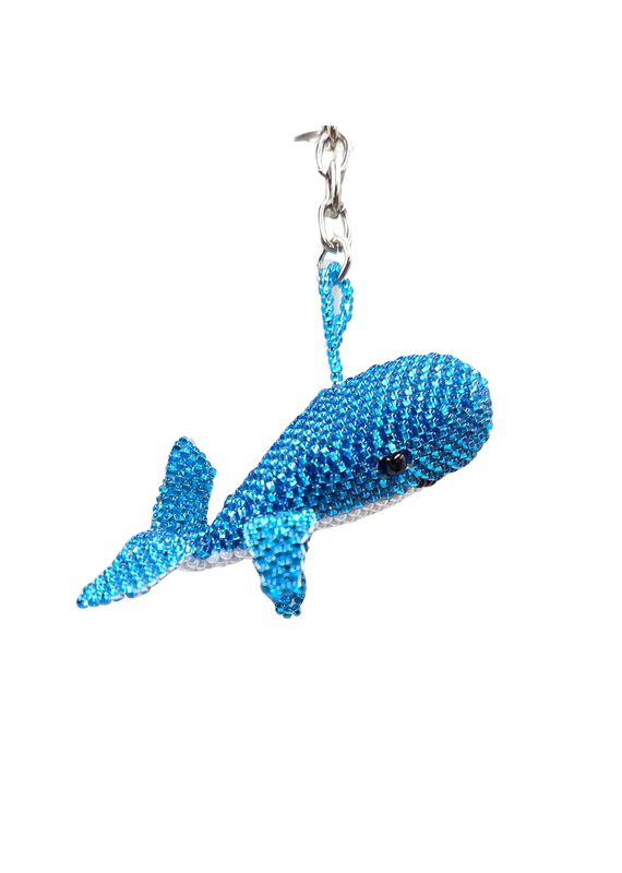 Tribal Roots Blue Whale Keychain