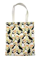 Shag Wear Puffins - Canvas Shopping Bag