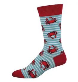 socksmith Crabby Crew-Blue Heather-Mens/7-12.5