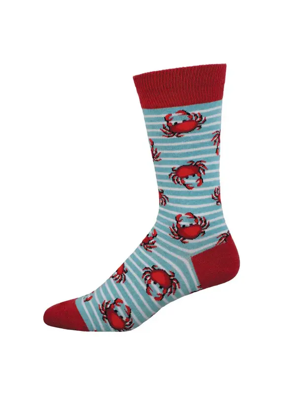 socksmith Crabby Crew-Blue Heather-Mens/7-12.5