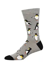 socksmith Penguin Personality-Heather Grey-Mens/7-12.5
