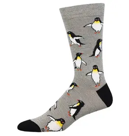 socksmith Penguin Personality-Heather Grey-Mens/7-12.5