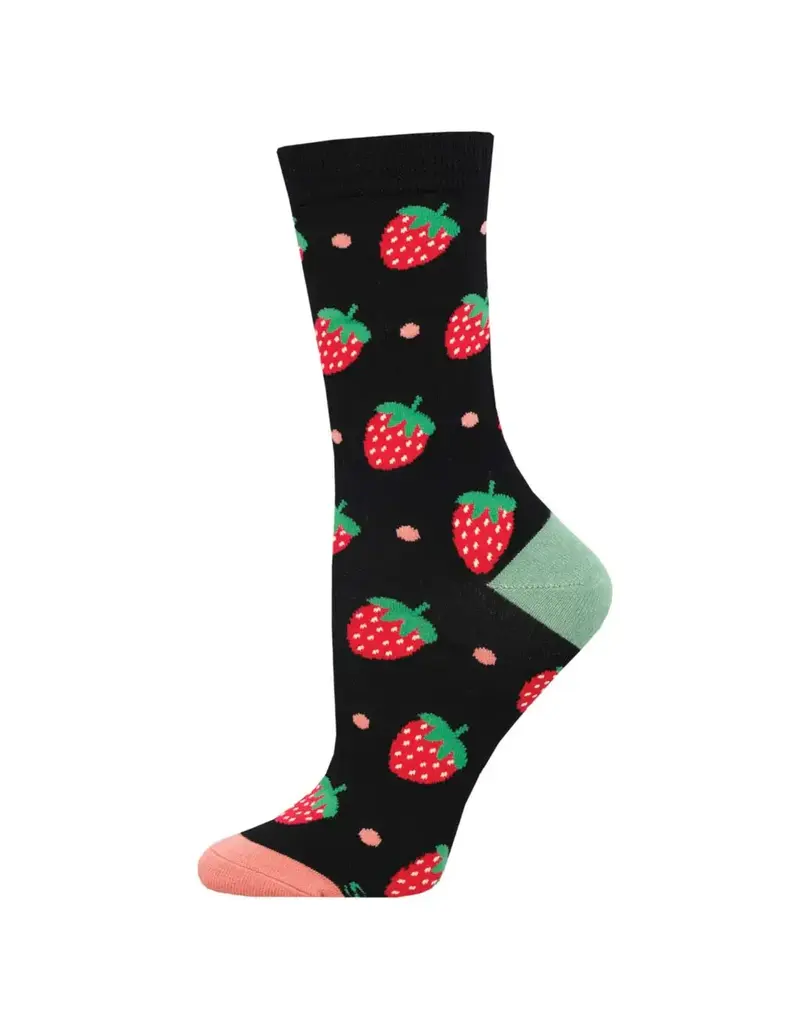 socksmith Strawberry Delight-Black-Womans/5-10.5