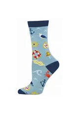 Socksmith Canada Inc Ahoy Matey-Heather Blue-Womans/5-10.5