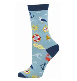 Socksmith Canada Inc Ahoy Matey-Heather Blue-Womans/5-10.5