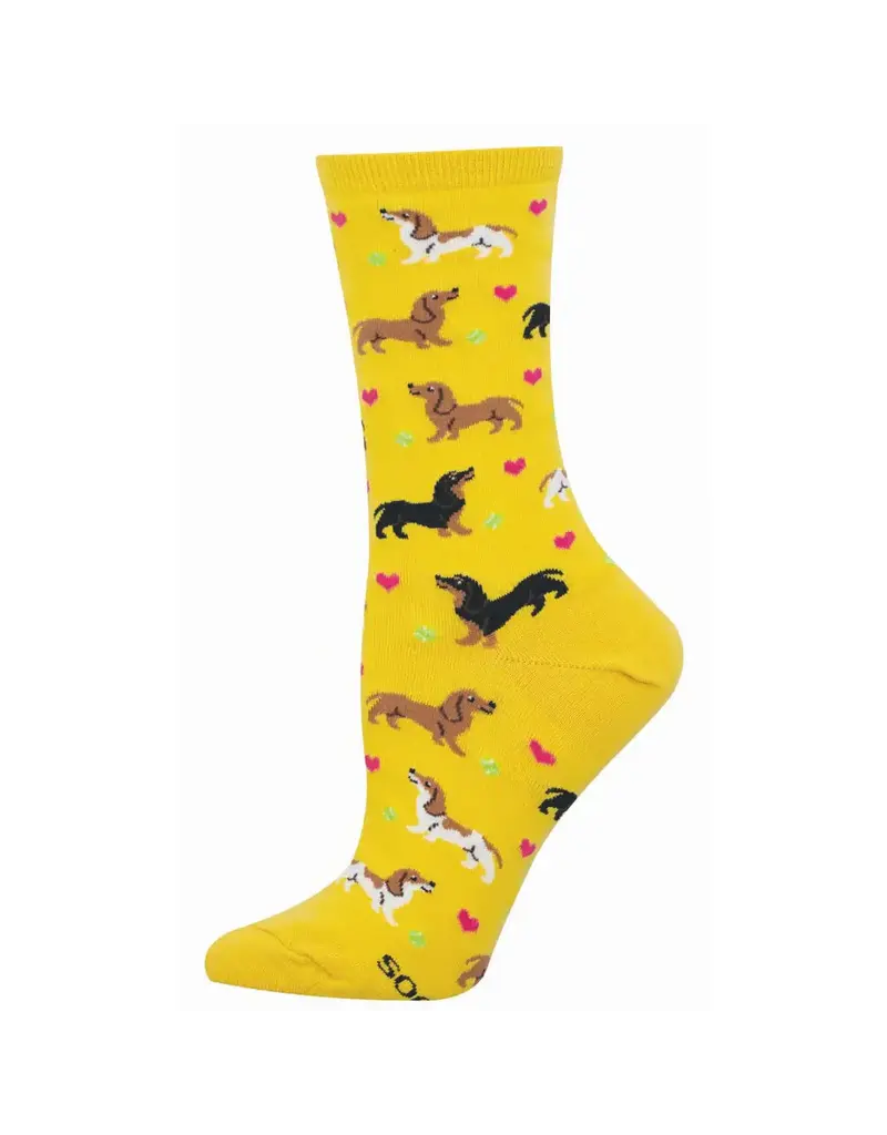 Socksmith Canada Inc Doxie Love-Yellow-Womans/5-10.5