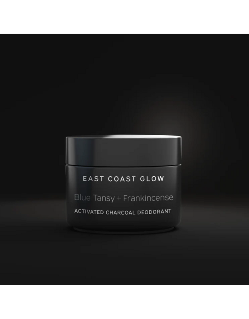 East Coast Glow Activated Charcoal Deodorant-Blue Tansy + Frankincense